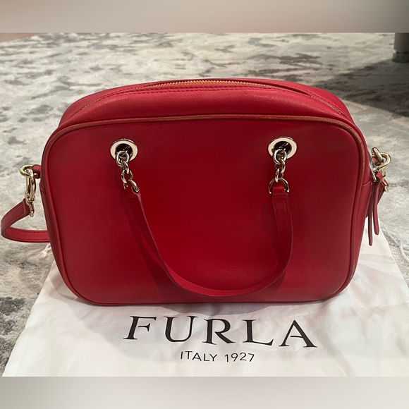 Authentic FURLA leather 2-way bag - Picture 4 of 15